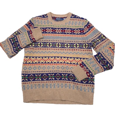 $398 Polo Ralph Lauren Fair Isle Wool Blend Sweater Mens Size 2XL - Image 1 of 4