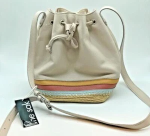 Borsa donna The sak tracolla pelle avorio nuova con etichette coulisse magnetica - Foto 1 di 14