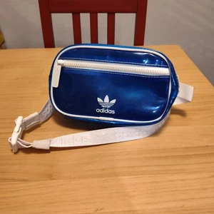 Marsupio Adidas Originals blu trasparente originale in vita - Foto 1 di 8
