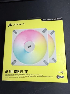 Вентилятор корпуса CORSAIR iCUE AF140 RGB ELITE 140 мм - белый (2 шт.) - Изображение 1 из 2