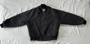 Vintage Panther II Transportation Bomber Black Jacket Men’s Size L USA Trucker - Picture 1 of 8
