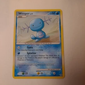 Wooper Pokemon Card Level 11 HP 60 Basic 2007 118/132 Regular - Picture 1 of 2
