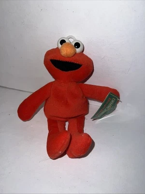 Bolso de frijoles Sesame Street Elmo de peluche aplausos 1997 Jim Henson nuevo con etiqueta Foto 1 de 2