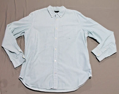 Vintage Gap XL Oxford Green White Striped Button Down Shirt 100% Cotton - Image 1 of 4