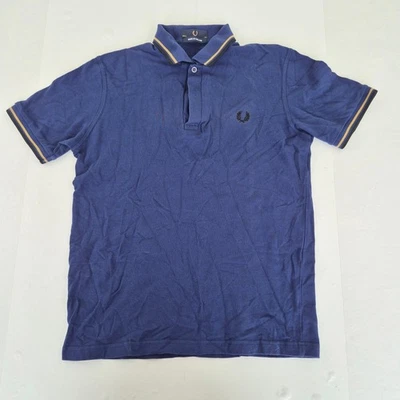 FRED PERRY Polo 38 Azul Para Hombre 100% Algodón Bordado Cuello Casual - Imagen 1 de 4