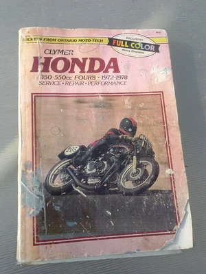 Manual de reparación de servicio Clymer Honda 350-550cc Fours 1972-78 M332 Foto 1 de 2