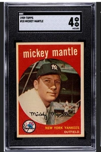 MICKEY MANTLE 1959 TOPPS SGC 4 ! *JUST GRADED BEUATY ! *GORGEOUS MICK ! *WOWZERS - Picture 1 of 2