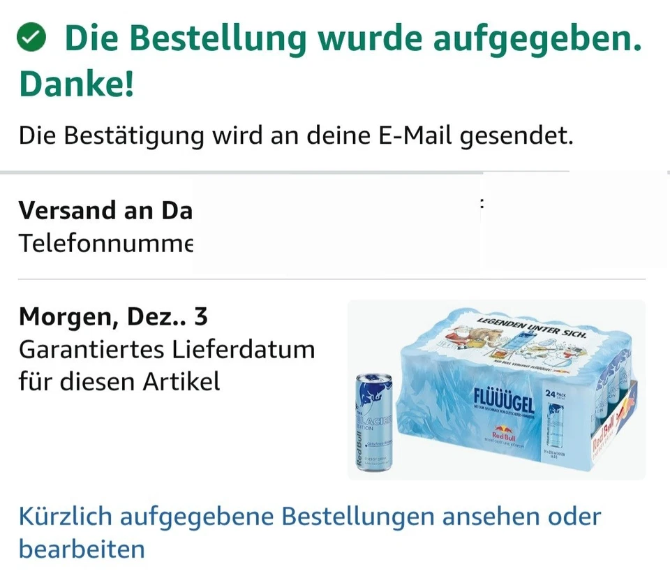 LIMITIERT: Red Bull Energy Drink Glacier Edition - 24er Palette Dosen-inkl Pfand - Bild 1 von 1