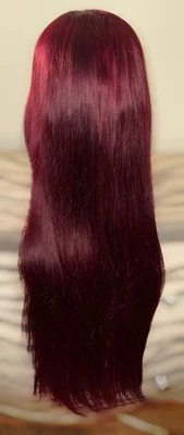 Stunning, 28 Inch, Straight Texture, 99J Burgundy Color, 100% Human Hair, Wig - Image 1 of 4