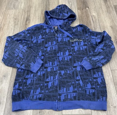 Sudadera con capucha de colección Y2K Phat Farm gráficos con cremallera completa hip hop/bolsa para hombre grande” Foto 1 de 4