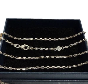 PANDORA ALE 925 STERLING SILVER ANCHOR CHAIN NECKLACE 31” LONG - Picture 1 of 3