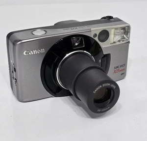 Canon Sure Shot 105 Zoom 35mm Camera Point and Shoot 38mm-105mm , New Battery - Picture 1 of 7