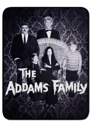 The Addams Family Plush Throw Blanket Halloween Blanket🦇🕸🕷50" x 60"🆕️  - Image 1 of 4