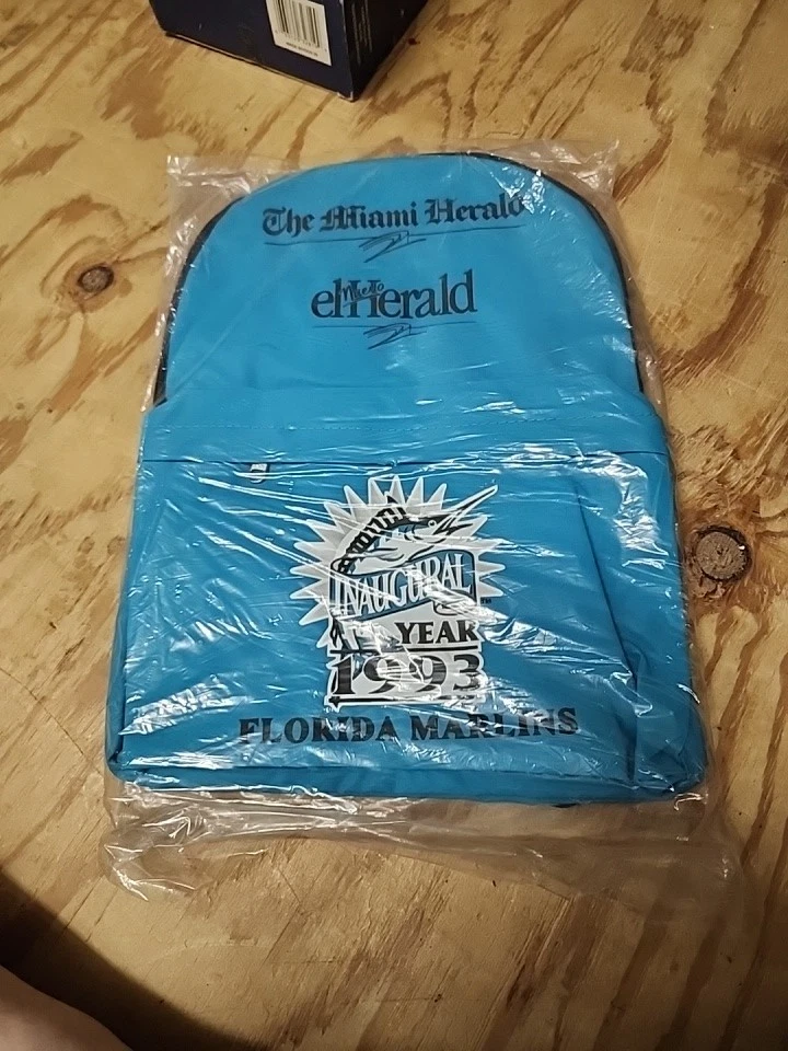 Mochila De Colección Miami Florida Marlins MLB 1993 Año Inaugural Vinilo Logo Sellado Foto 1 de 1