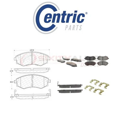 Centric Ceramic Disc Brake Pads w Shims for 2000-2006 Nissan Sentra 1.8L L4 yb Foto 1 de 4