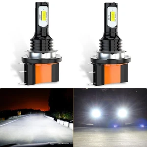 2Pcs H15 715 LED DRL High Beam Headlight Bulb Canbus Error Free 6500K White 12V - Picture 1 of 10