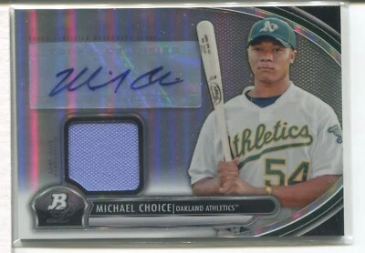 2013 Bowman Platinum Relic Auto Red Refractor Michael Choice - Image 1 of 2