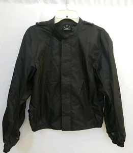 Harley Davidson Mens Windbreaker Jacket Zip Up Black Size Small - Picture 1 of 8