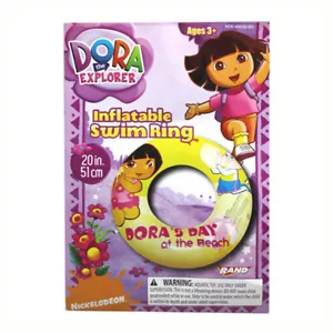 ANILLO DE NATACIÓN INFLABLE DORA THE EXPLORER 20" NIÑOS NIÑAS PISCINA FLOTADORES JUGUETE DE PLAYA - Imagen 1 de 3