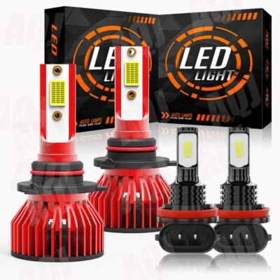 For 2014-2020 Fiat/500L 4-Door Pop 1.4L LED Headlights Bulbs Fog Light Combo Kit Foto 1 de 4