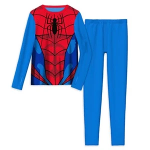 Spiderman Boy's Spandex Thermal Warm Underwear Set Climate Right Cuddl Duds NEW - Picture 1 of 6