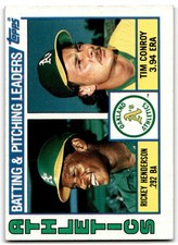 1984 TOPPS RICKEY HENDERSON/TIM CONROY OAKLAND ATHLETICS #156