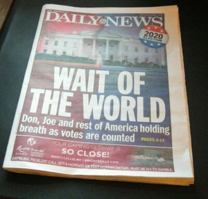 PERIÓDICO DE COLECCIÓN-NEW YORK DAILY NEWS-ELECCIONES 2020-TRUMP-BIDEN-NOVIEMBRE 2020 - Imagen 1 de 2