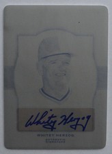 1/1 Whitey Herzog 2011 Leaf Legends of Sport Printing Plates Black Auto #BA89