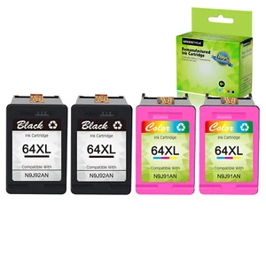 64XL 64 XL Ink Cartridge 2 Black 2 Color FOR HP Envy Photo 6222 6230 6232 7820 - Afbeelding 1 van 10