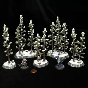 Handmade Snowy Pine/Fir Trees – Set of 5 for Winter RPG and Wargaming Terrain! - Picture 1 of 6