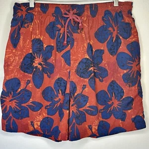 Cherokee Men’s Tropical Flowers Swim Shorts Trunks XL Red Blue Orange Floral - Picture 1 of 6