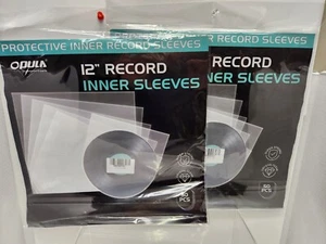 100--OPULA 12" Record Inner Sleeves, Poly, Crystal Clear for 12" Vinyl 33 RPM - Imagen 1 de 3