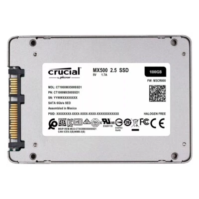 Crucial MX500 1TB SSD 2.5" SATA 6Gb/s Internal Solid State Drive CT1000MX500SSD1 - Image 1 of 2