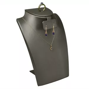 Steel Grey Traveling Jewelry Necklace Ring Earring Display Stand Organizer - Picture 1 of 3