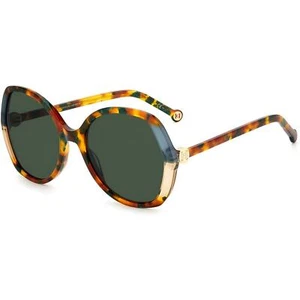 Carolina Herrera Women's Sunglasses Green Havana Butterfly Frame CH 0051/S 0YJE - Picture 1 of 3