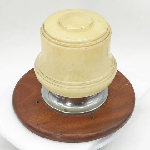Vintage Art Deco Mottled Yellow/Cream Glass Shade Ceiling Light Cover
