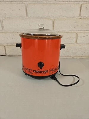 Vintage Rival Crock-Pot Slow-Cooker 3.5 Qt Orange Tested - Image 1 of 4