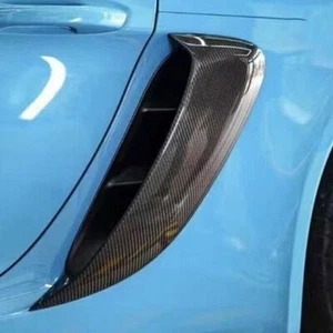 2x Cubiertas de admisión de ventilación de aire laterales de fibra de carbono REALES para Porsche 718 Boxster Cayman - Imagen 1 de 4