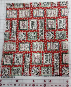 1/2 Yard Rare Mary Engelbreit Motto Fabric Red 2002 Garden Fried Egg Flowers - Picture 1 of 5