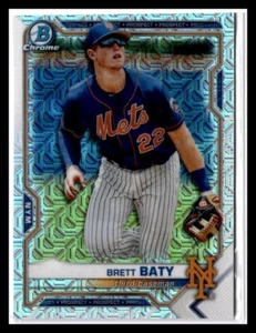 2021 Bowman - Chrome Prospects Brett Baty #BCP-67 Mojo Refractor (RC) - Picture 1 of 2