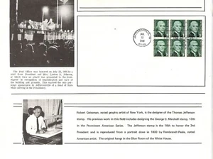 1st Day Issue, Tom Jefferson/Jeffersonville Ind. Special Ed. Newspaper & Sc#1278 - Picture 1 of 10