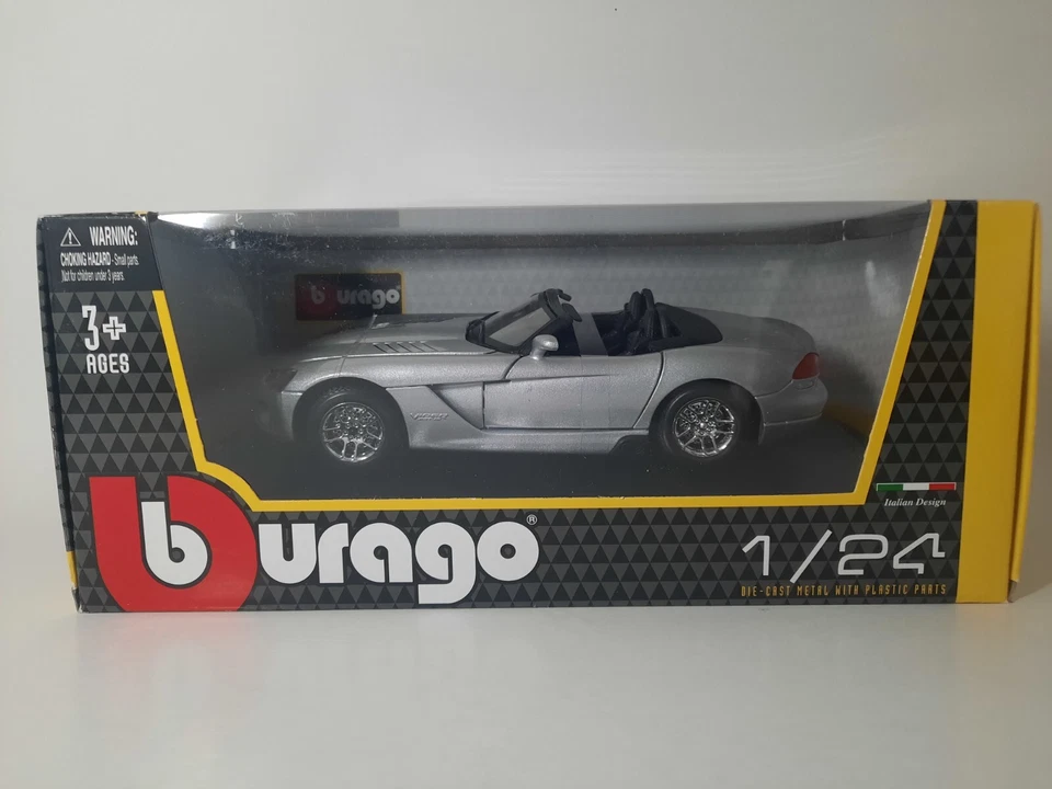 Modellino Statico Dodge Viper SRT-10 BBurago Auto Grigio Scala 1:24 - Immagine 1 di 1