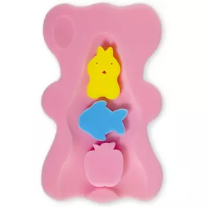 Esponja de baño suave para bebés a prueba de deslizamientos alfombra de baño para recién nacidos sin olores (rosa) - Imagen 1 de 12