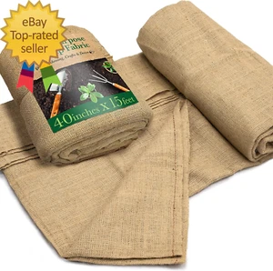 40" X15 Feet Gardening Burlap Roll Multipurpose Natural Burlap Fabric High - Picture 1 of 9
