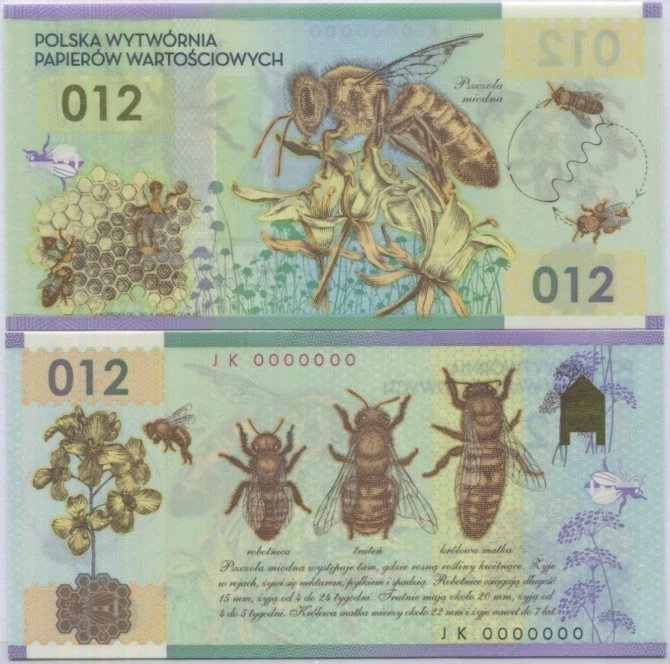 Test Note Poland PWPW 012 Units ND 2012 polymer UNC - Image 1 of 1