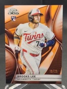 2025 Topps Chrome Black Brooks Lee Orange Refractor /25 - Picture 1 of 2