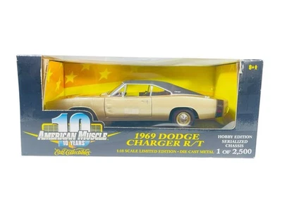 #36431 Ertl American Mu$cle Gold/Black 1969 Dodge Charger R/T ~Sealed 1:18 2001 - Image 1 of 4