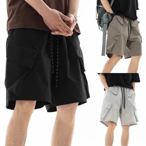 Comfortable Men's Casual Cargo Shorts with Practical Pockets for Summer Outings - Picture 1 of 22