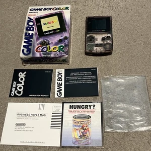 Nintendo Gameboy Color GBC Atomic Purple CGB-001 Handheld System Complete in Box - Picture 1 of 18