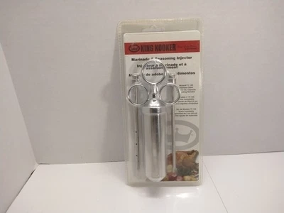Inyector de adobo y condimento King Kooker acero inoxidable 2 OZ con 2 agujas NUEVO Foto 1 de 4